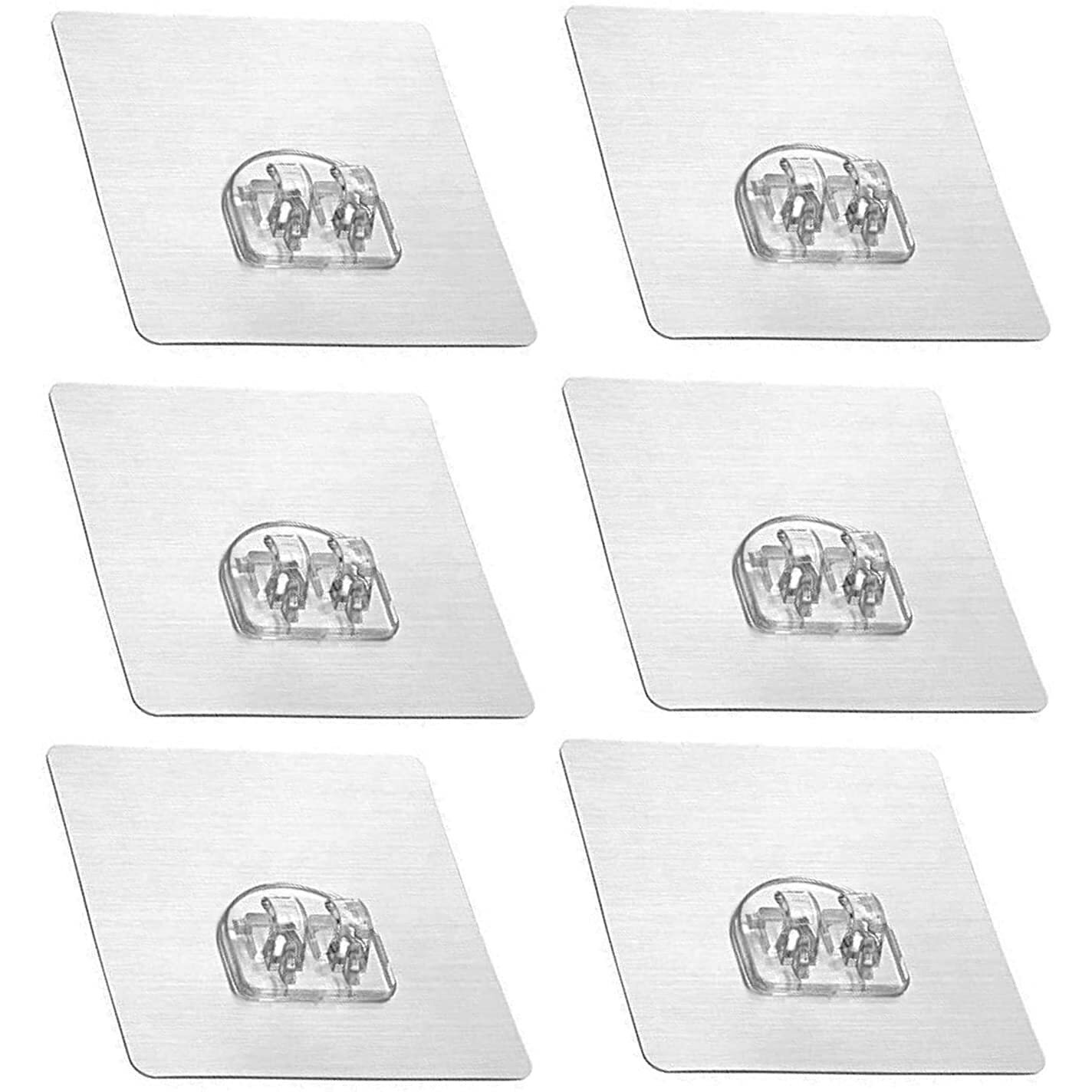 Dikruti Magic Plastic Adhesive Sticker For Bathroom Wall Self Corner Shelves Pack Of 4, Multicolor