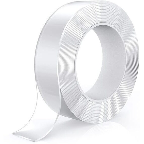 Bigvision 3 Meter Multipurpose Double Sided Tape For Wall Adhesive Silicone Tape, Heavy Duty, Heat Resistant, Removable, Washable, Reusable Anti-Slip Gel Nano Grip Tape (Set Of 1)
