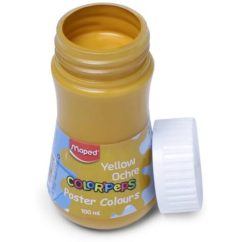 Maped Poster Colour 100Ml- Yellow Ochre|Poster Colour|Vibrant And Rich Colour|Safe And Non-Toxic|High -Grade Colour |Leak Proof Safety|Quality Product|Easy To Use|Ideal For Artistic And Children