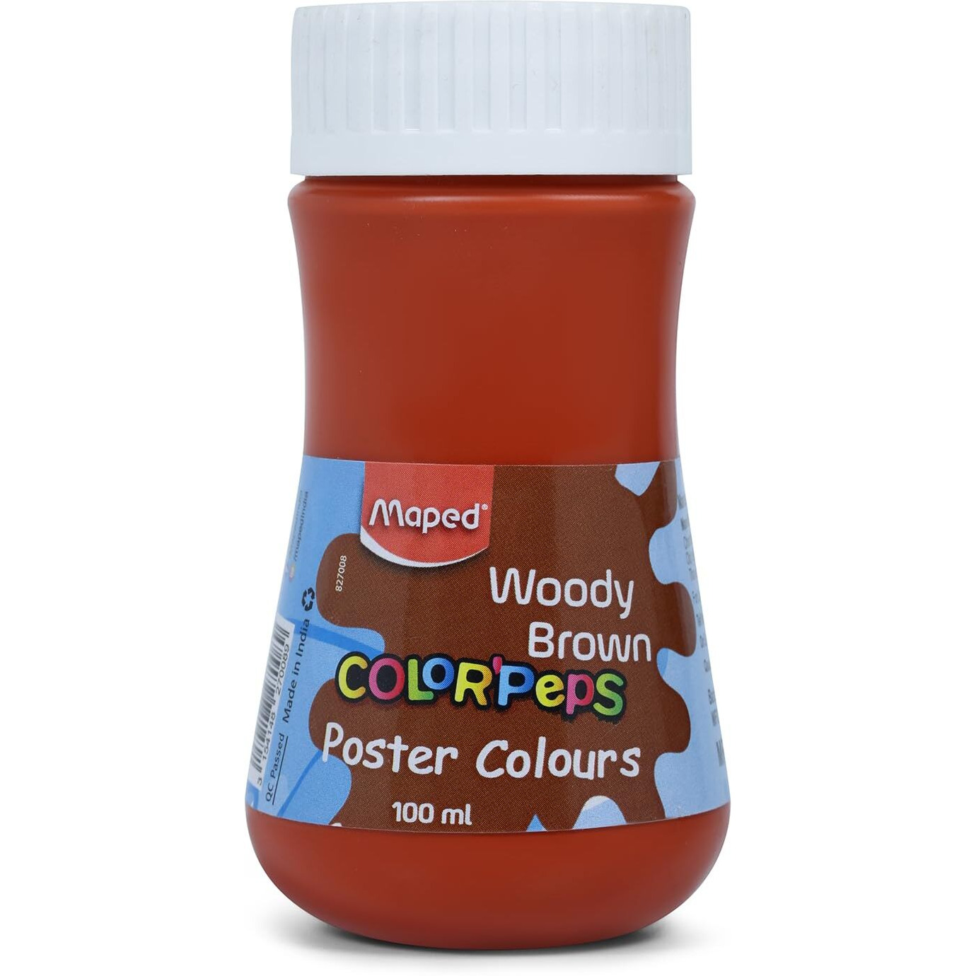 Maped Poster Colour 100Ml- Woody Brown|Poster Colour|Vibrant And Rich Colour|Safe And Non-Toxic|High -Grade Colour |Leak Proof Safety|Easy To Use|Ideal For Artistic And Children