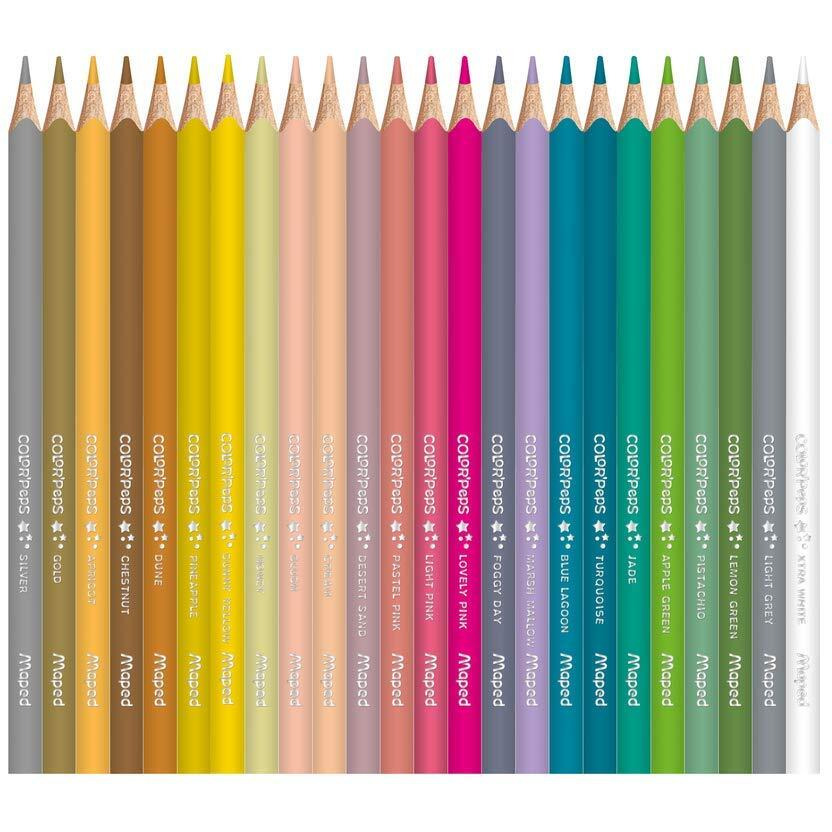 Maped Color'Peps Star 72 Shade Colour Pencils|Very Premium Highgrade Colour|Ideal For Artistic Minds|Soft & Strong Performance|Colour Pencils|Non-Toxic & Safe Colouring Set|Vibrant Colours-Multicolor