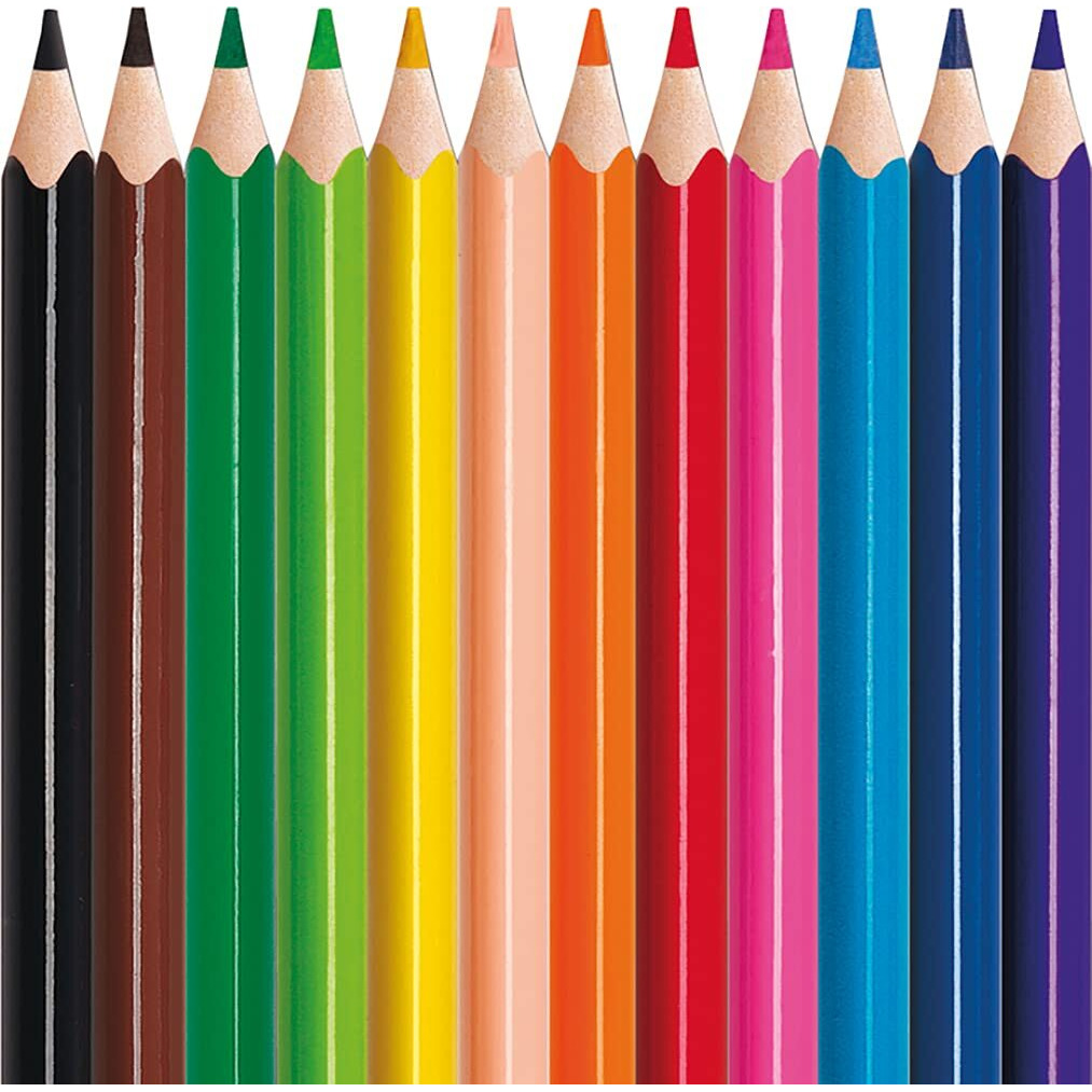 Maped Plastic Mini Regular Colour Pencils X12 Cardboard Box