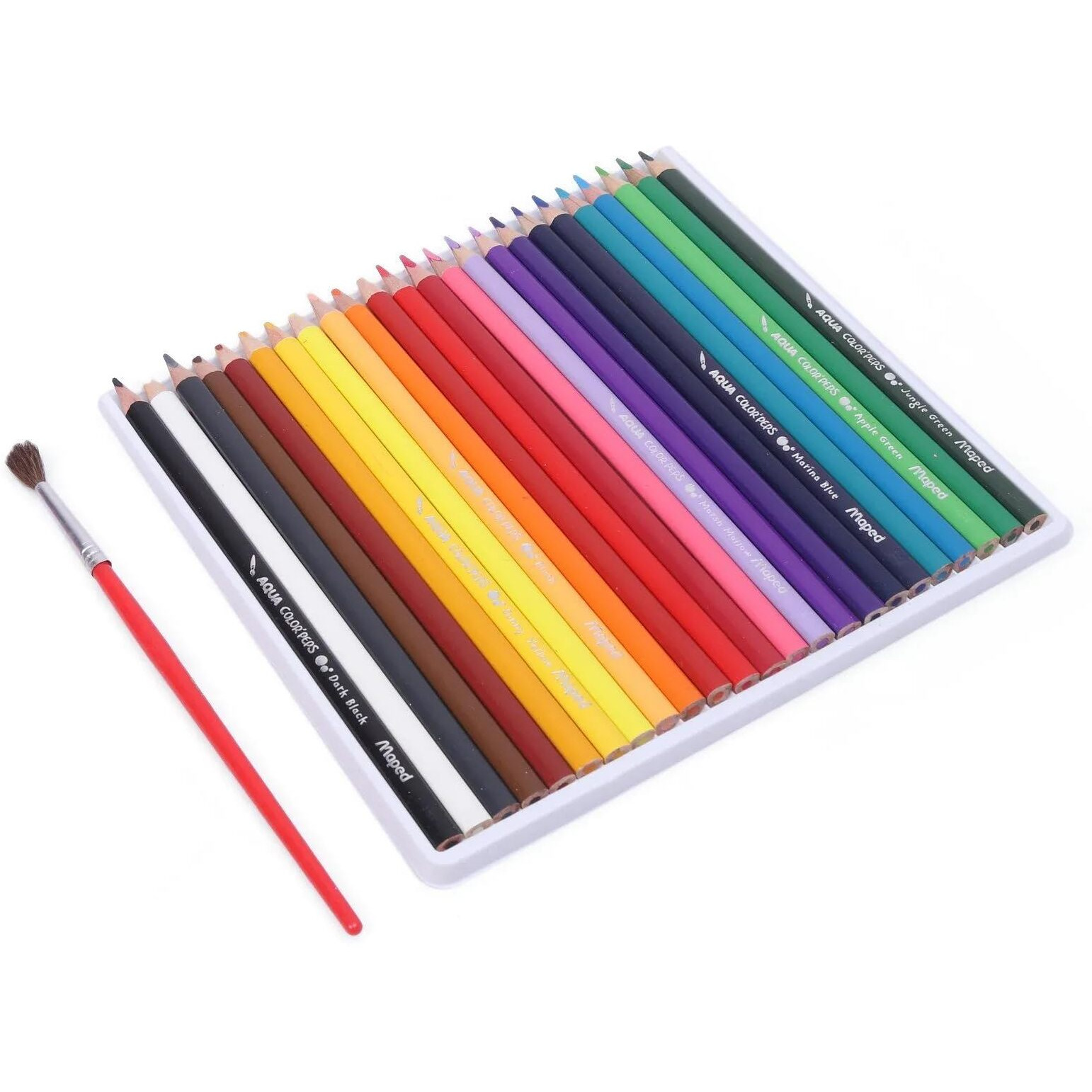 Maped Color'Peps Water Color Pencil Set - Pack Of 24 | Colour Pencils | Pencil Colours | Water Colour Pencils | Pencil And Brush | Colouring Set