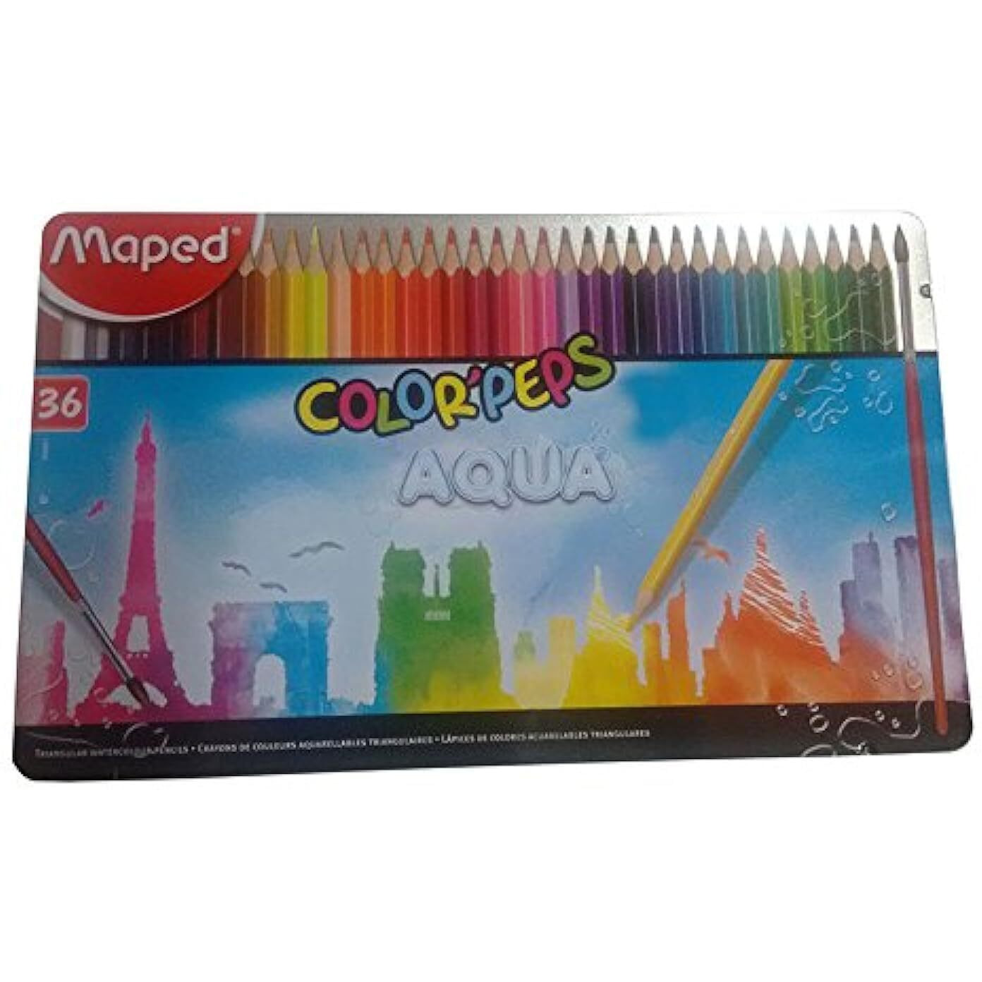 Maped Color'Peps Aqua Water Color Pencil Set - Pack Of 36