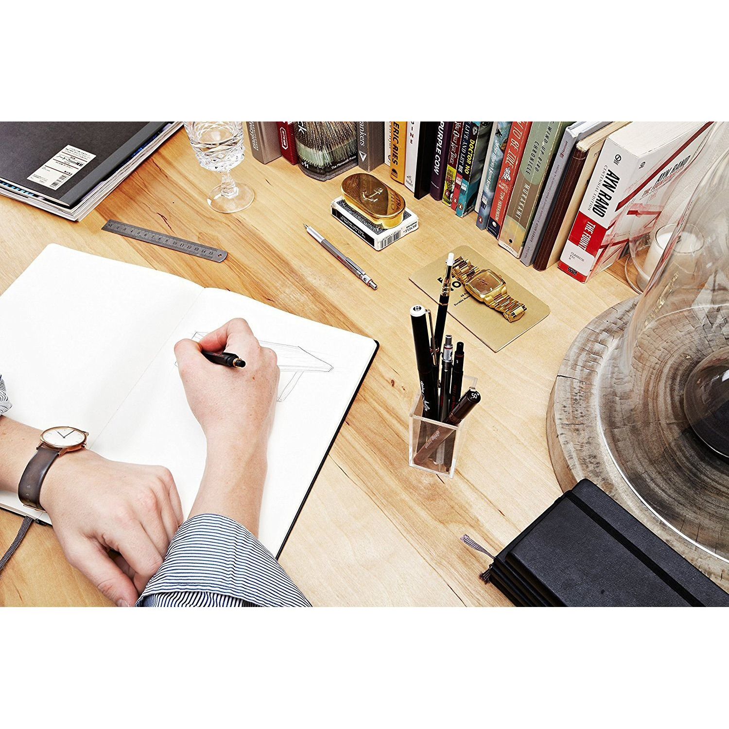 Rotring 800+ Premium Hybrid Mechanical Pencil & Touchscreen Stylus, 0.7Mm, Black Barrel