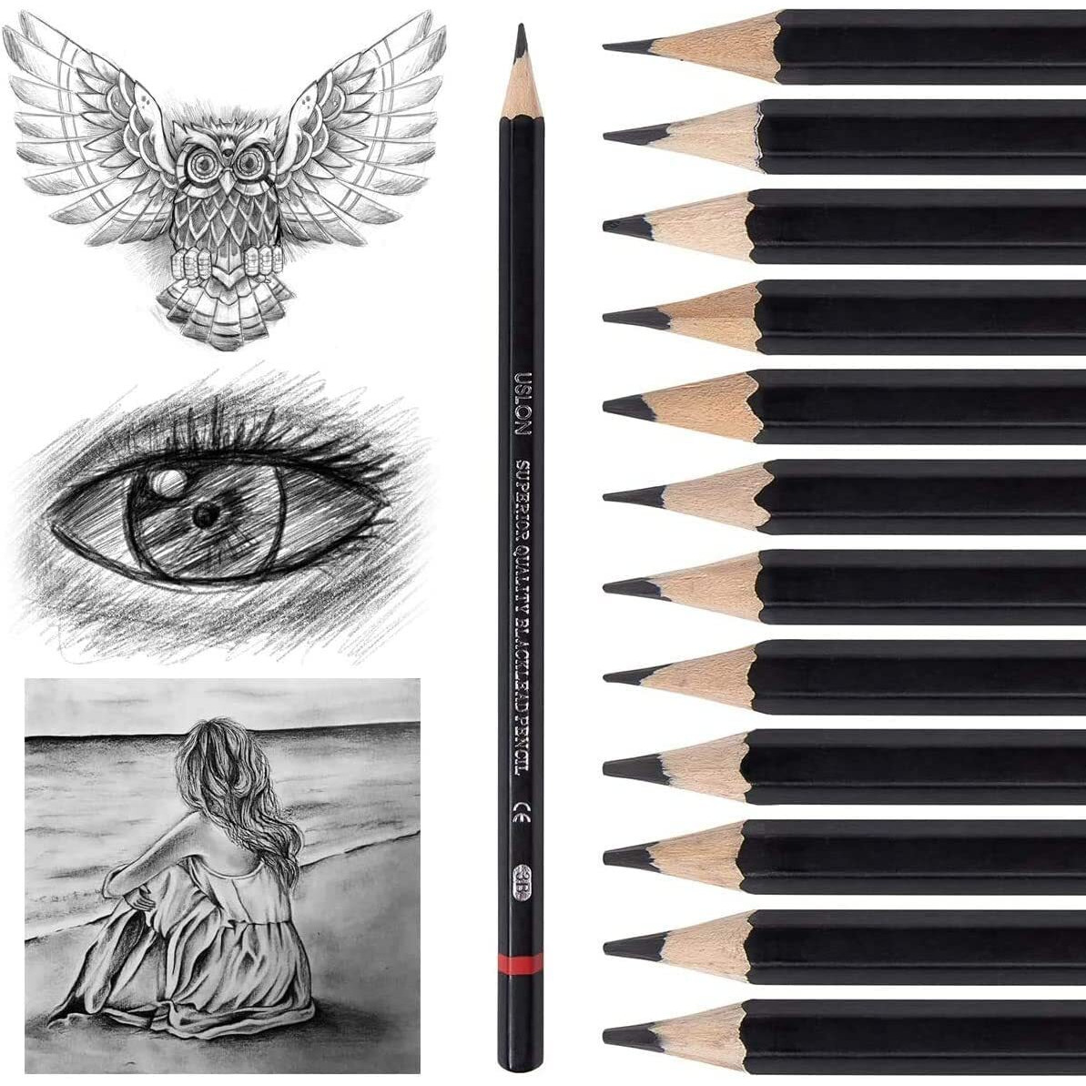 Naitik Creation 12Pcs Artist Pencil For Sketching Drawing Shading Art Set For Beginners & Pro With Metal Case