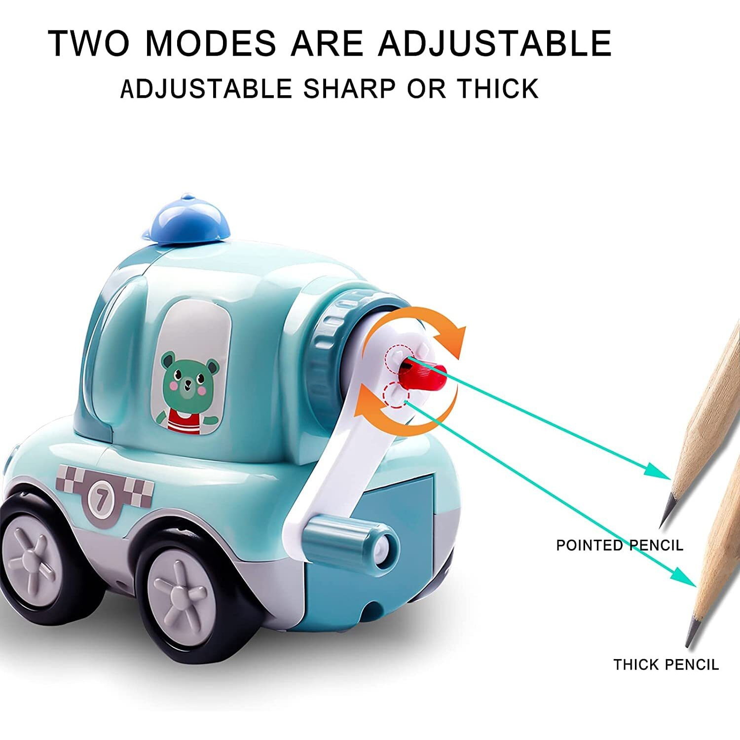 Kunya Car Shaped Pencil Sharpener, Cute Design Super Point Manual Pencil Sharpener For School Stationary And Gift For Kids (Random Colour) Pack Of 1