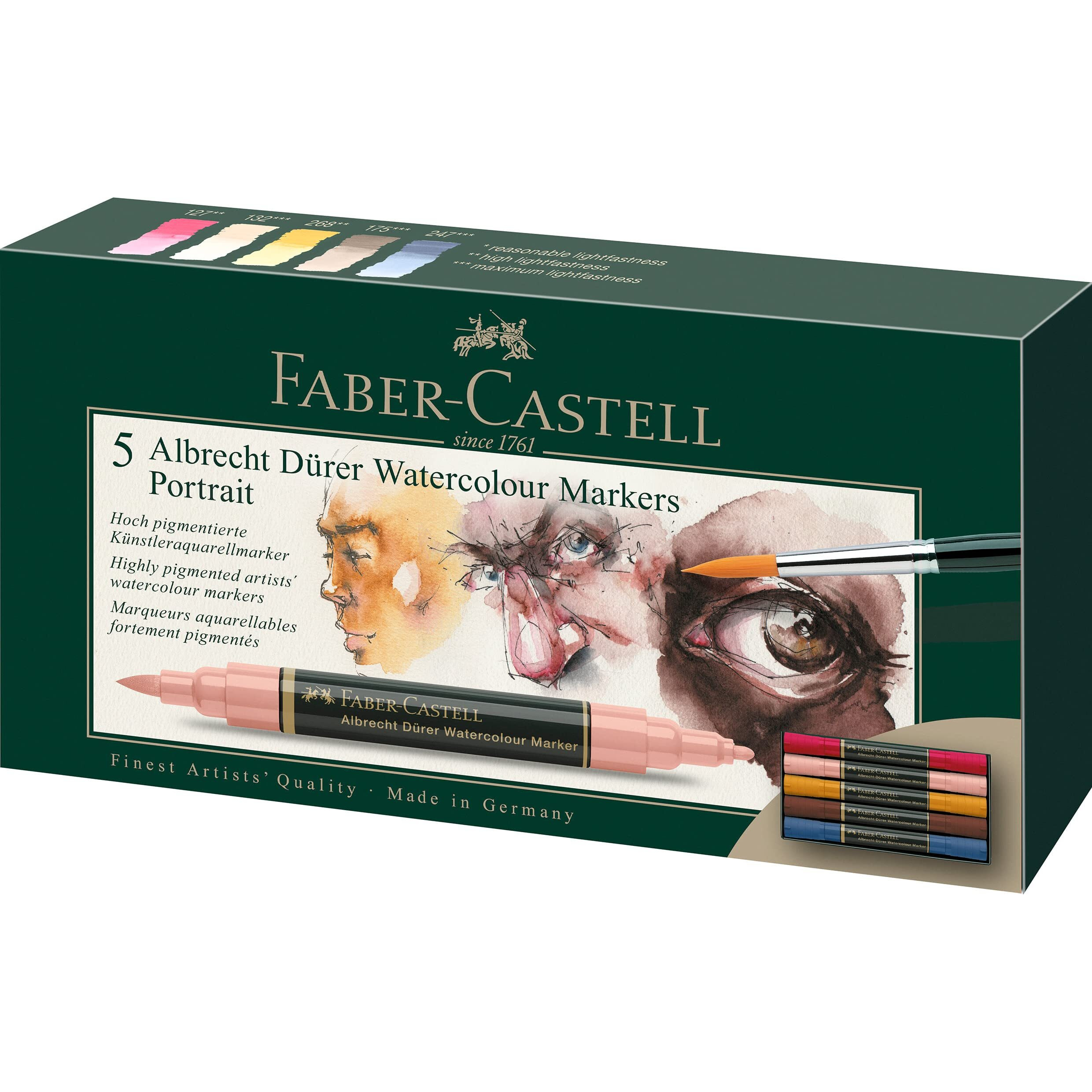 Faber-Castell Albrecht Drer Watercolourmarker Potrait- Setof5