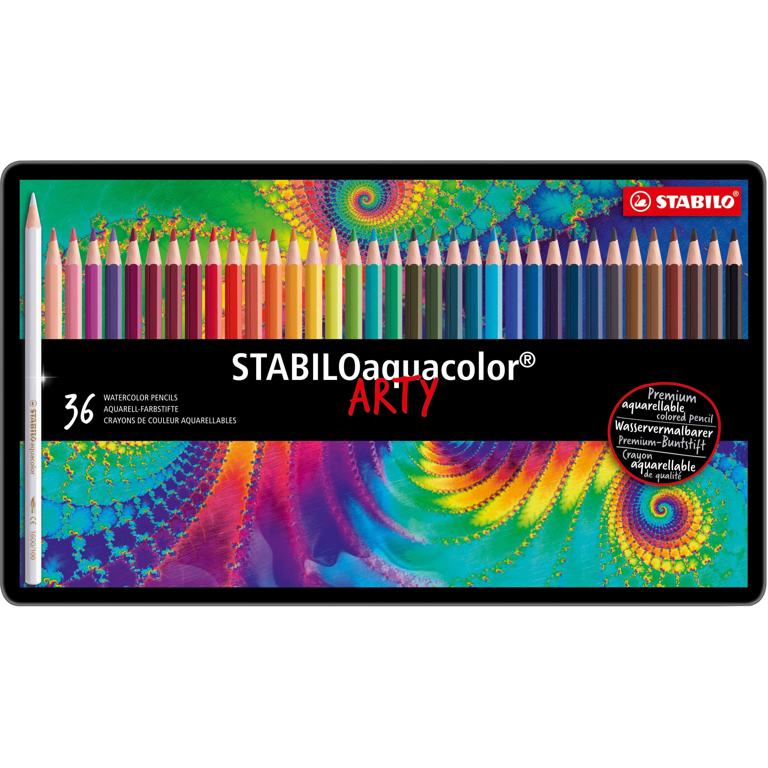 Stabiloaquacolor - Watercolor Pencil - Metal Box Of 36 Colours