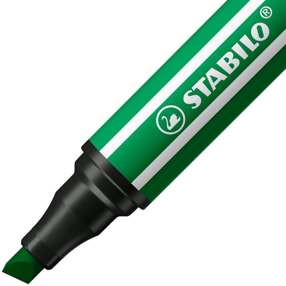 Stabilo Pen 68 Max - Arty - Premium Fibre-Tip Pen With Chisel Tip - Pack Of 4 - Assorted Colours