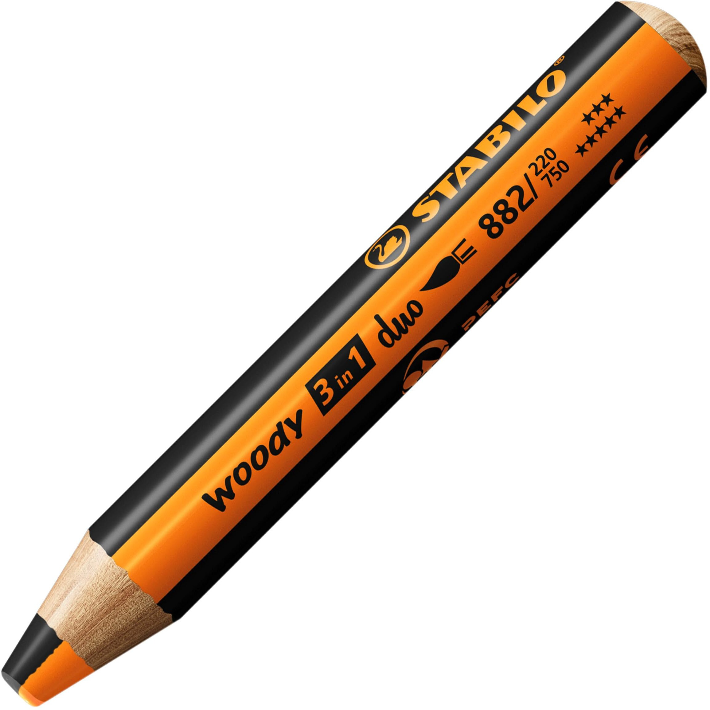Stabilo Multi-Talented Pencil Woody 3 In 1 Duo - Orange/Black - 1 Piece