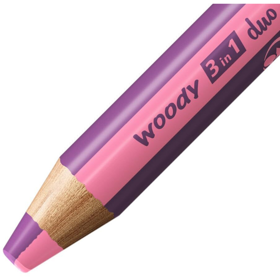 Stabilo Multi-Talented Pencil Woody 3 In 1 Duo - Pink/Lilac - 1 Piece