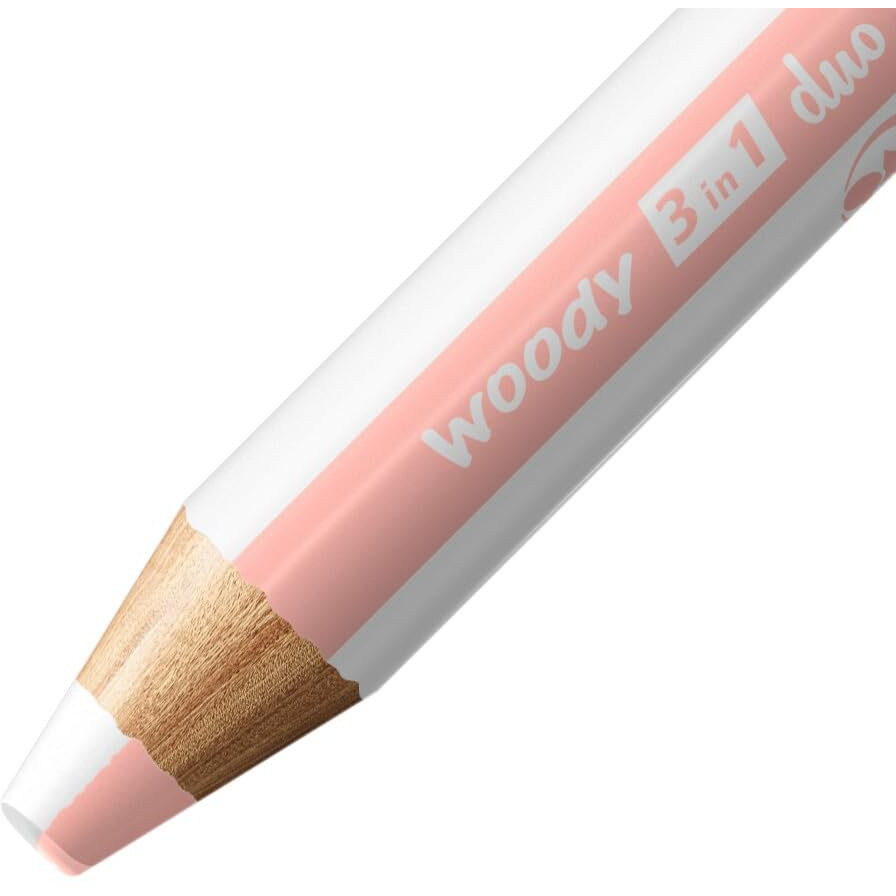 Stabilo Multi-Talented Pencil Woody 3 In 1 Duo - Pack Of 5 - White/Apricot