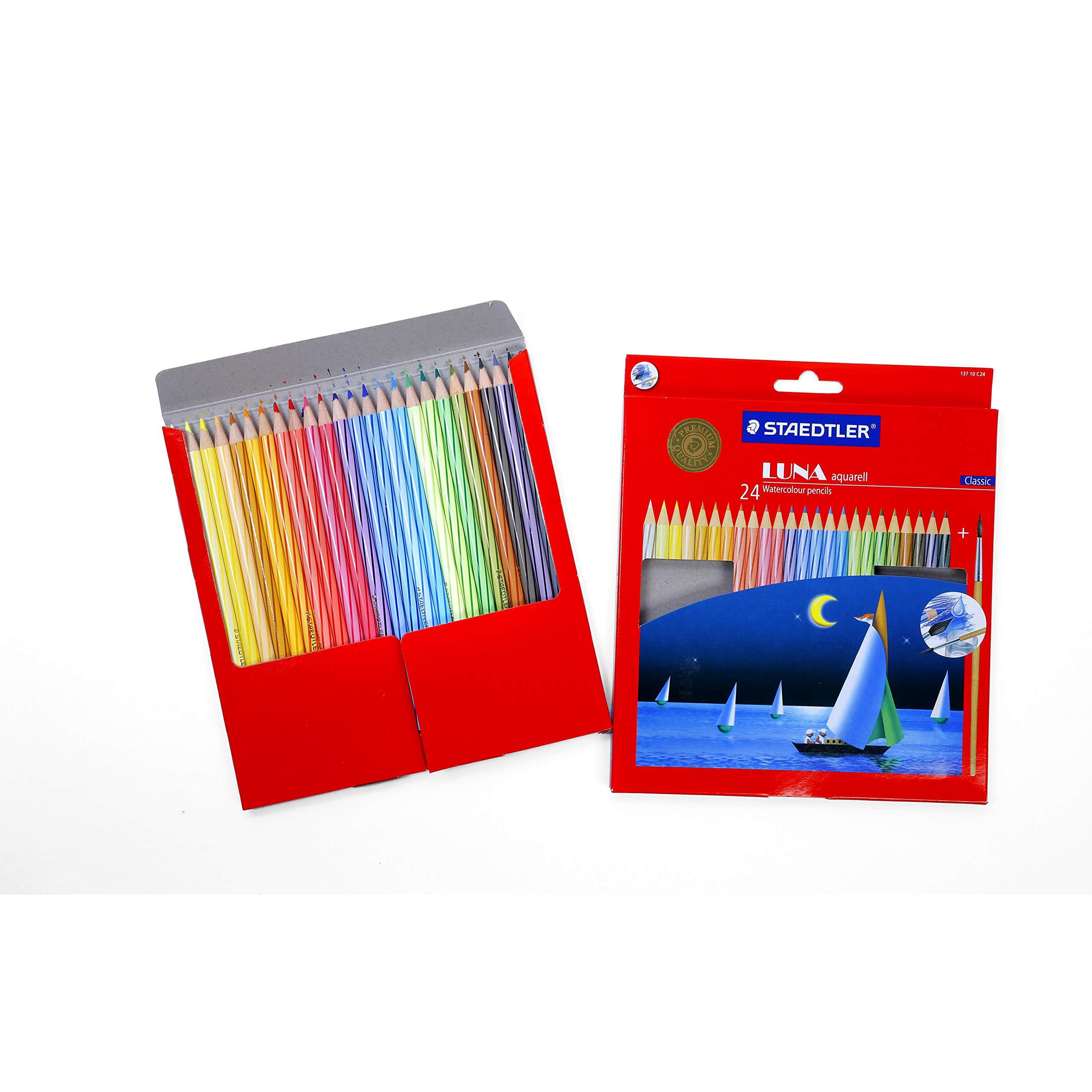 Staedtler Luna Classic 24 Color Water Color Pencil Set With Free Gift