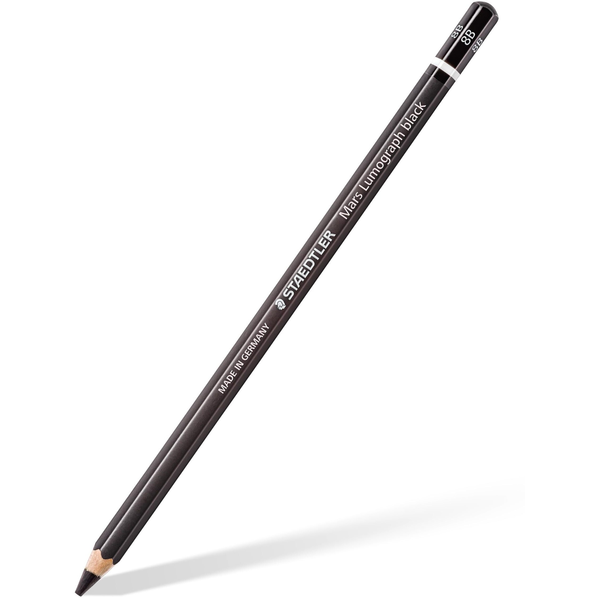 Staedtler Mars Lumograph Black Art Pencils, Presharpened 8B Artist Pencils, Box Of 12