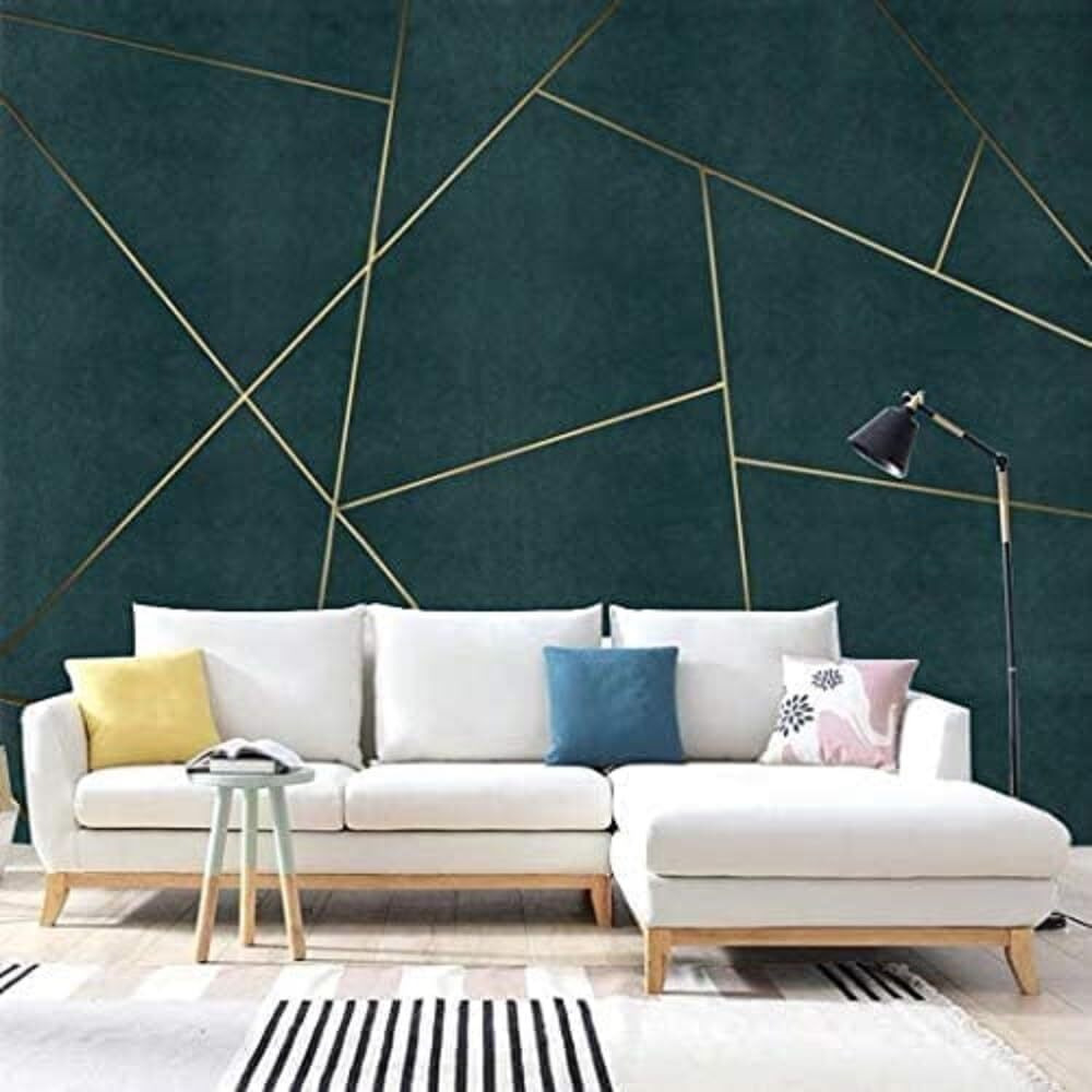 Cofiex Golden Tape For Home Floor And Wall Decor - Waterproof Tile Stickers, Self-Adhesive Gap Sealing Tape For Kitchen, Bathroom - Mildewproof, 1Pcs Single Sided Tile Decoration Strip(1Cm X 50M)