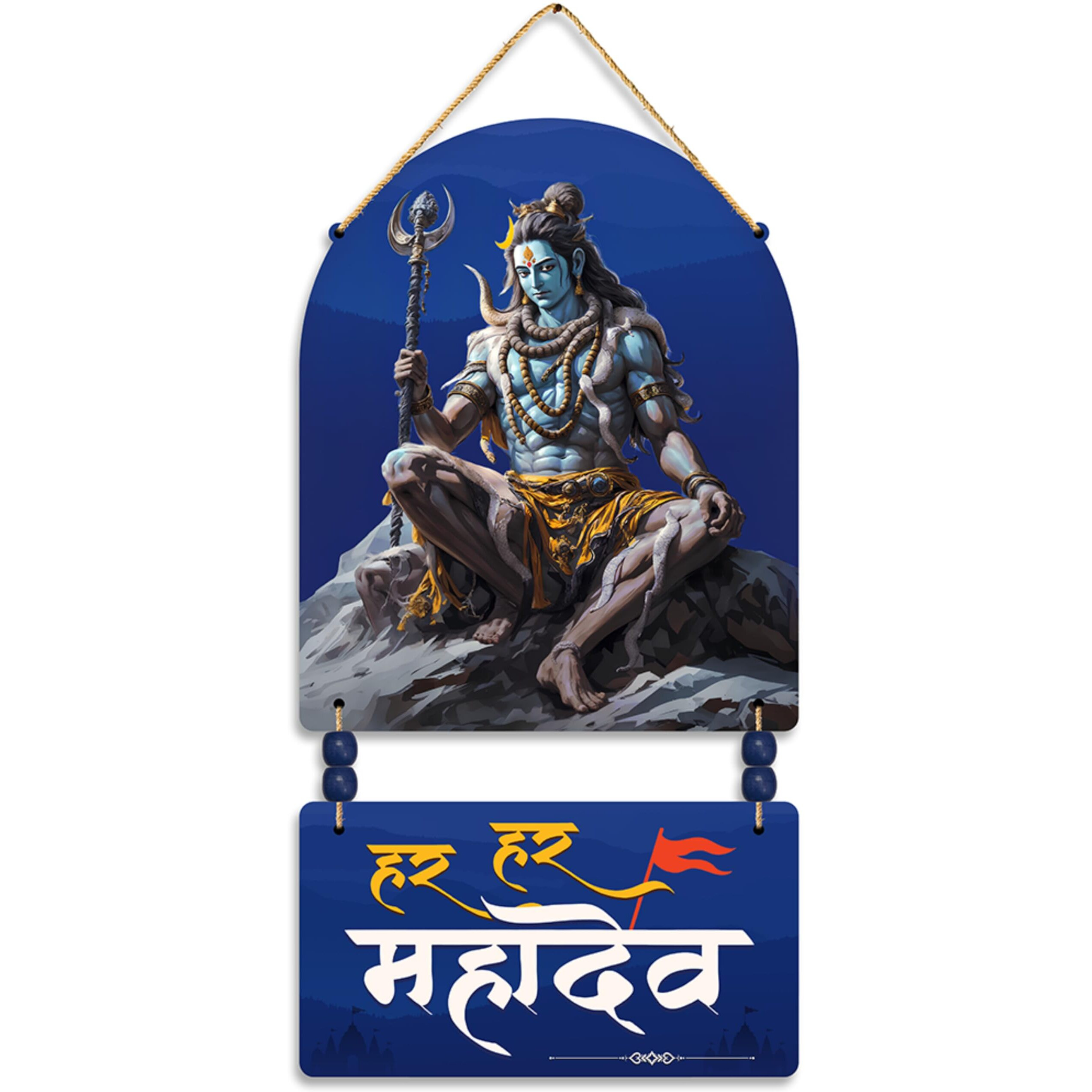 Aps Art Plus Store Uv Printed Mahadev Wall Hanging For Home Decor, Designer Digital Printed Wall Hanging For Home (4Mm Mdf Thickness)