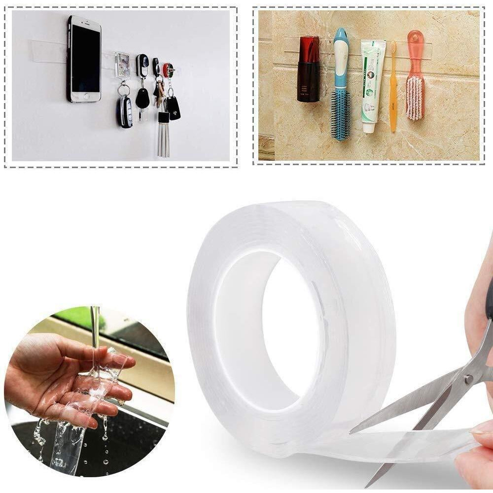 Donda 3M Double-Sided Tape Traceless Washable Adhesive Tape Invisible Gel Pad (Transparent, 3M)