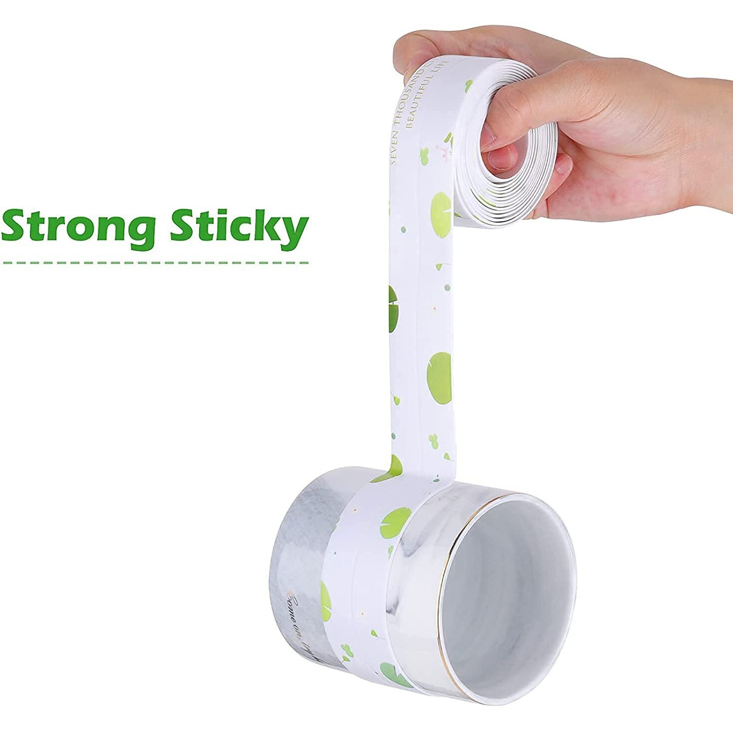 Donda Sealing Tape For Kitchen Sink Platform Toilet Bathroom Shower And Bathtub | Anti Mold Tape |Caulk Tape (3.2 Cm X 3.8 M,1 Pc) (Multicolored)