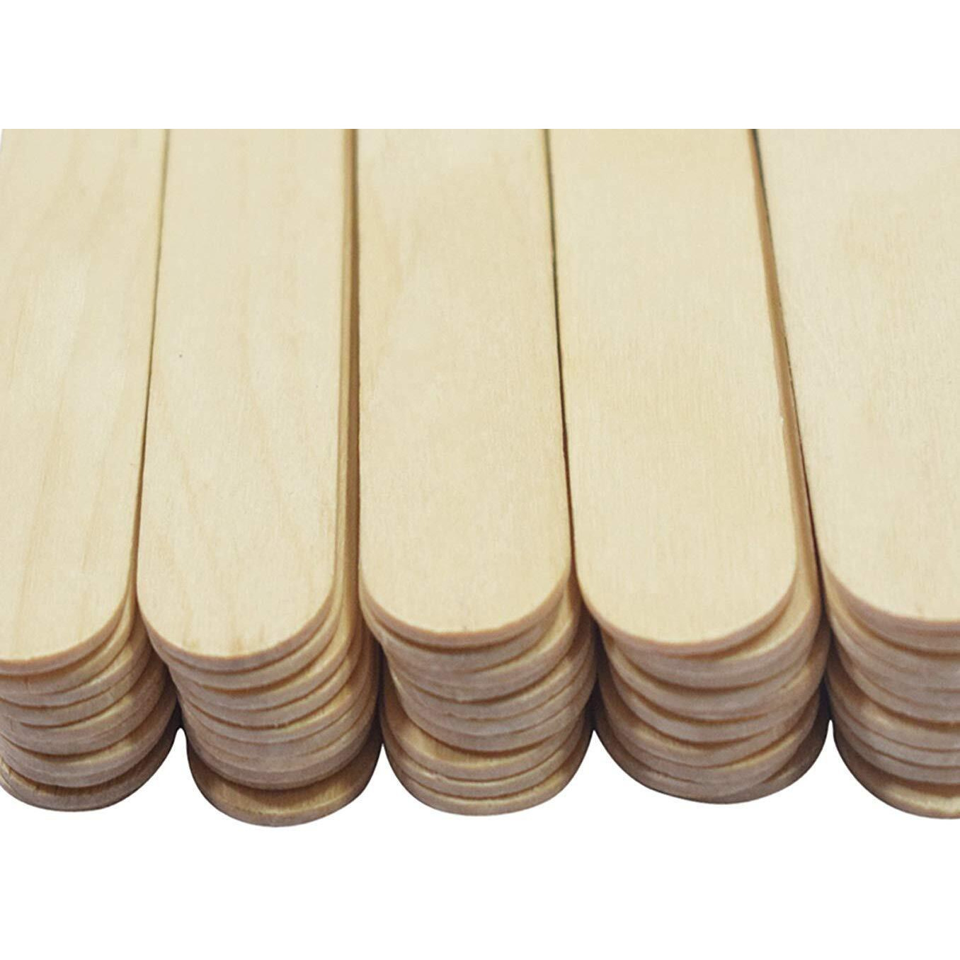 L B Wooden Ice Cream Sticks For Art & Craft (500 Pieces, 15X2Cm) White