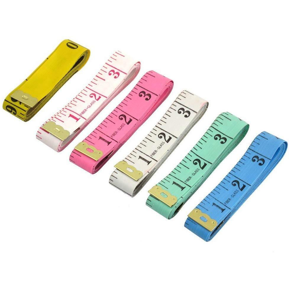 Ofixo 6 Pcs Professional Tailoring Tape Measure Sewing Measuring 60 Inch/150 Cm Length Color Random
