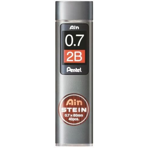 Pentel Ain Stein Mechanical Pencil Lead|Tip Size 0.7 Mm|Lead Of Grade 2B|Pack Of 40 Pcs X 2 Set(C277-2B),Assorted