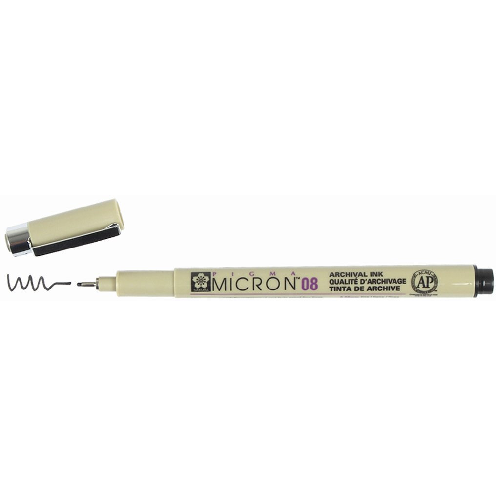 Sakura Pigma Micron Black Open Stock, Pack Of 3 Pens (08)