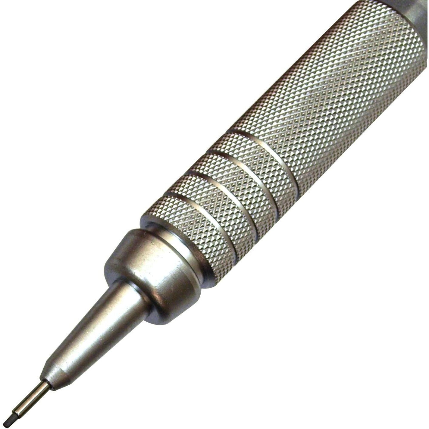 Pentel Graphgear 500 0.7 Mm Hb Mechanical Pencil | Lead Of Grade Hb | Mini Interchangeable Eraser With Push Mechanism | Silver Plated Swing Grip | Pack Of 1 | Silver (Pg517)