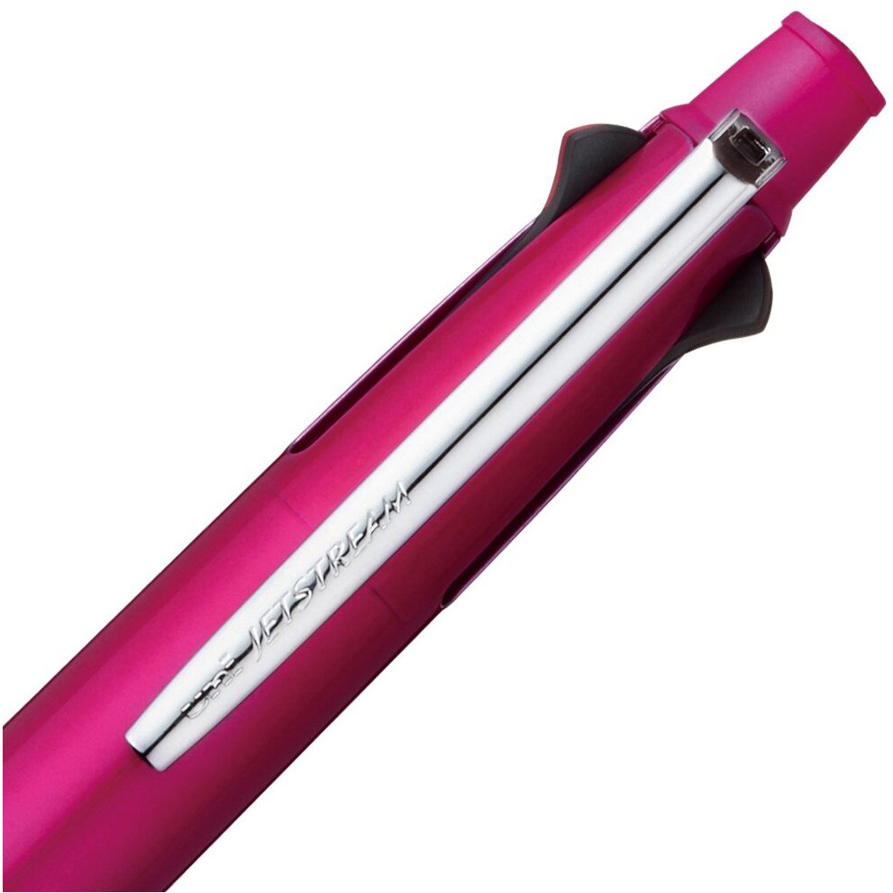 Uni-Ball Jetstream Msxes-1000 0.7Mm 4 Color Multifunctional Ball Point Pen With 0.5Mm Mechanical Pencil | Black, Blue, Red & Green Ink, Pink Body, Pack Of 1