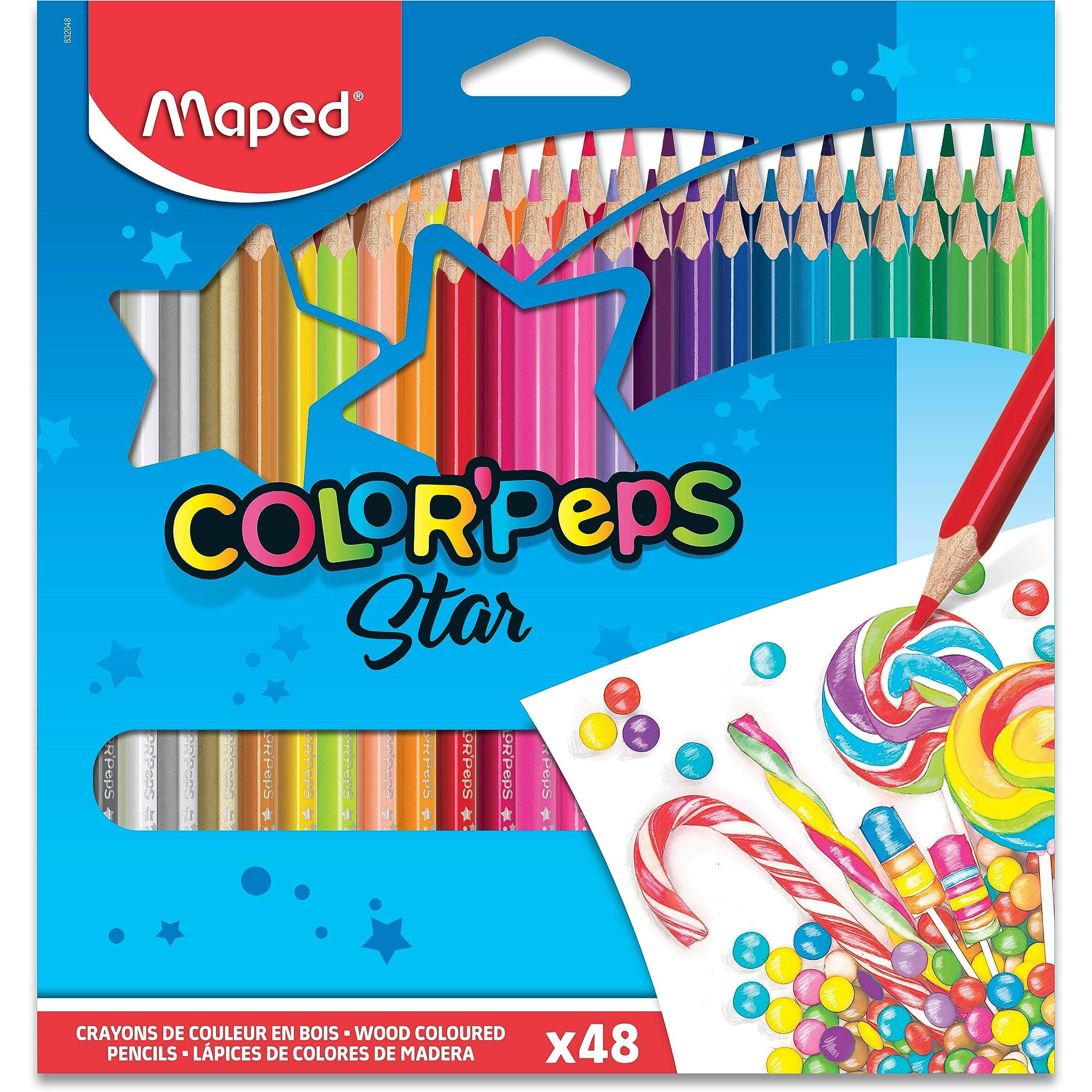 Maped Color'Peps Color Pencil Set - Pack Of 48 (Multicolor)