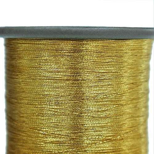 Embroiderymaterial Metallic Zari Thread For Embroidery, Sewing And Jewelry Making, Gold Color, 0.1Mm(Pack Of 2 Roll),95Gram