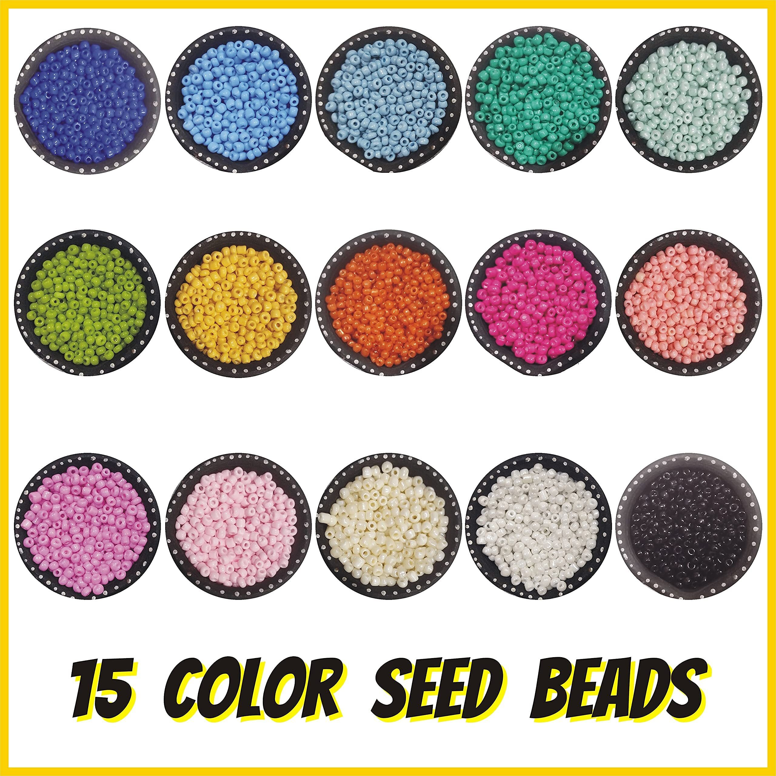 Indikonb 21 In 1 Beads For Jewellery Making Materials And Pearl Moti Beads For Earring, Necklace, Bracelet Jewelry Making Set For Girls And Women