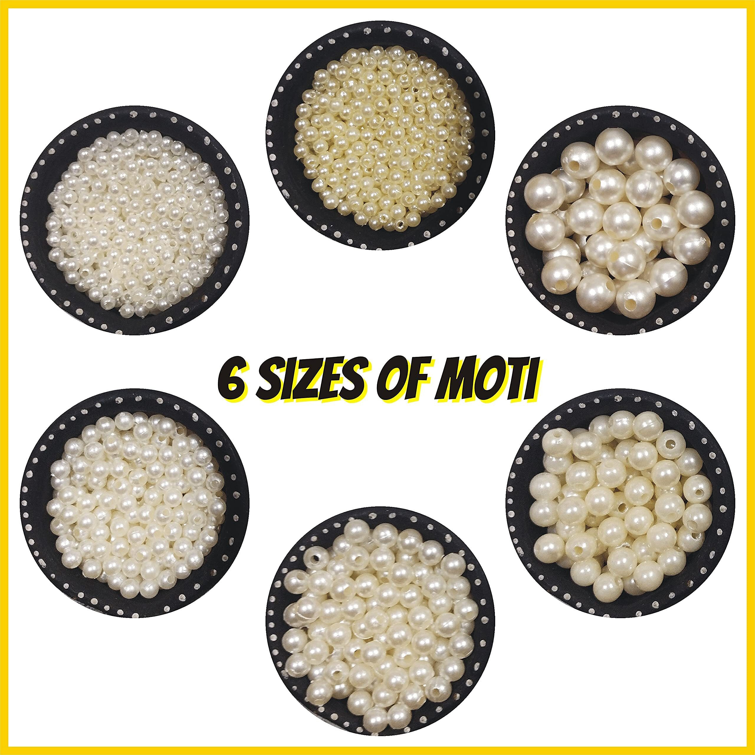 Indikonb 21 In 1 Beads For Jewellery Making Materials And Pearl Moti Beads For Earring, Necklace, Bracelet Jewelry Making Set For Girls And Women
