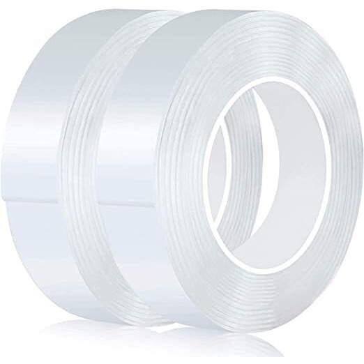 Asjar Double Sided Tape Heavy Duty, Multipurpose Removable, Reusable Strong Wall Tape(Pack Of 2) (3M)