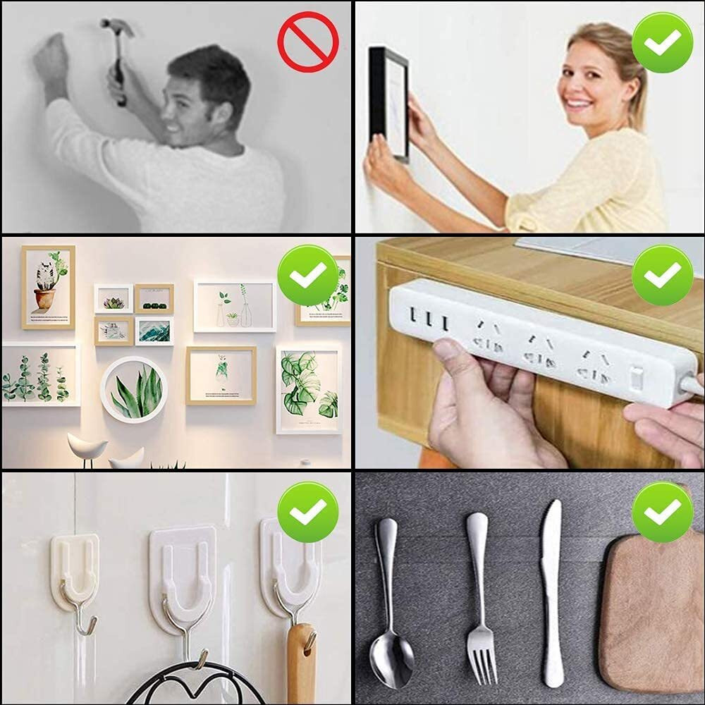 Asjar Double Sided Tape Heavy Duty Self Adhesive Tape, Two Side Sticky Pads Strong Wall Adhesive Strips No Marks Reusable Removable Clear(Pack Of 2) (5M)