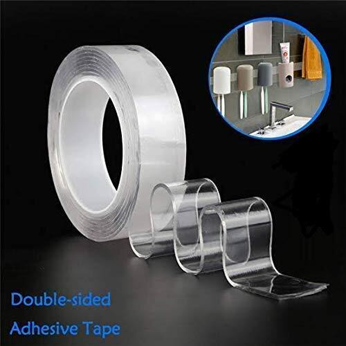 Kvg Enterprise Monkey Grip Double Sided Adhesive Ivy 3 Mtr Grip Tape, Transparent Strong Adhesive Traceless Tape Removable Washable And Reusable Anti Slip Double Sided Sticky Strips Clear
