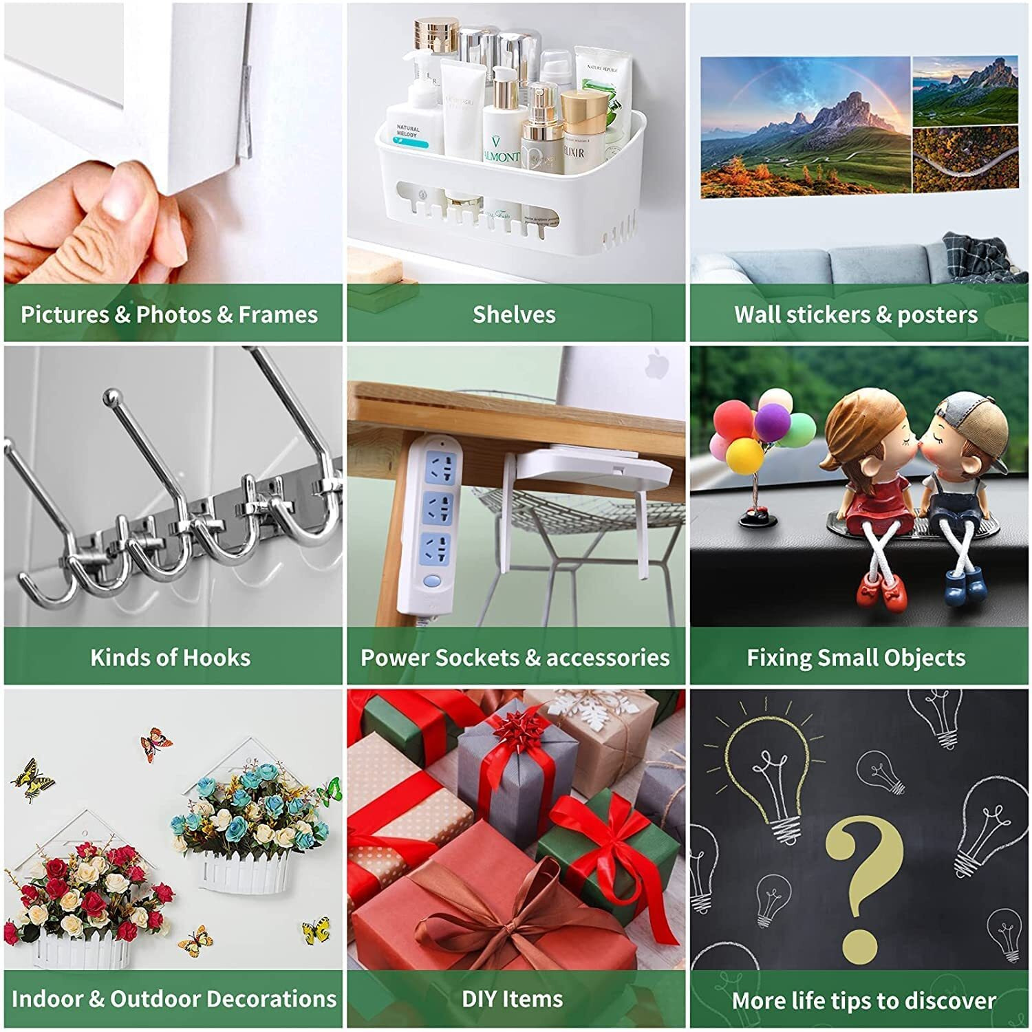 Stolenband Double Sided Tape Heavy Duty (3 Meter), Multipurpose Removable Mounting Adhesive Strips Gel Grip Wall Tape, Washable Traceless Carpet Mat Poster Tape For Home (Transparent).