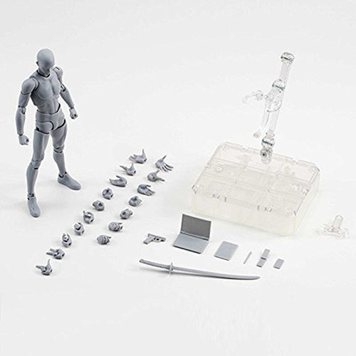 Copylove Pvc Action Figure Drawing Mannequin - Jointed Doll, Grey Male Model For Artists