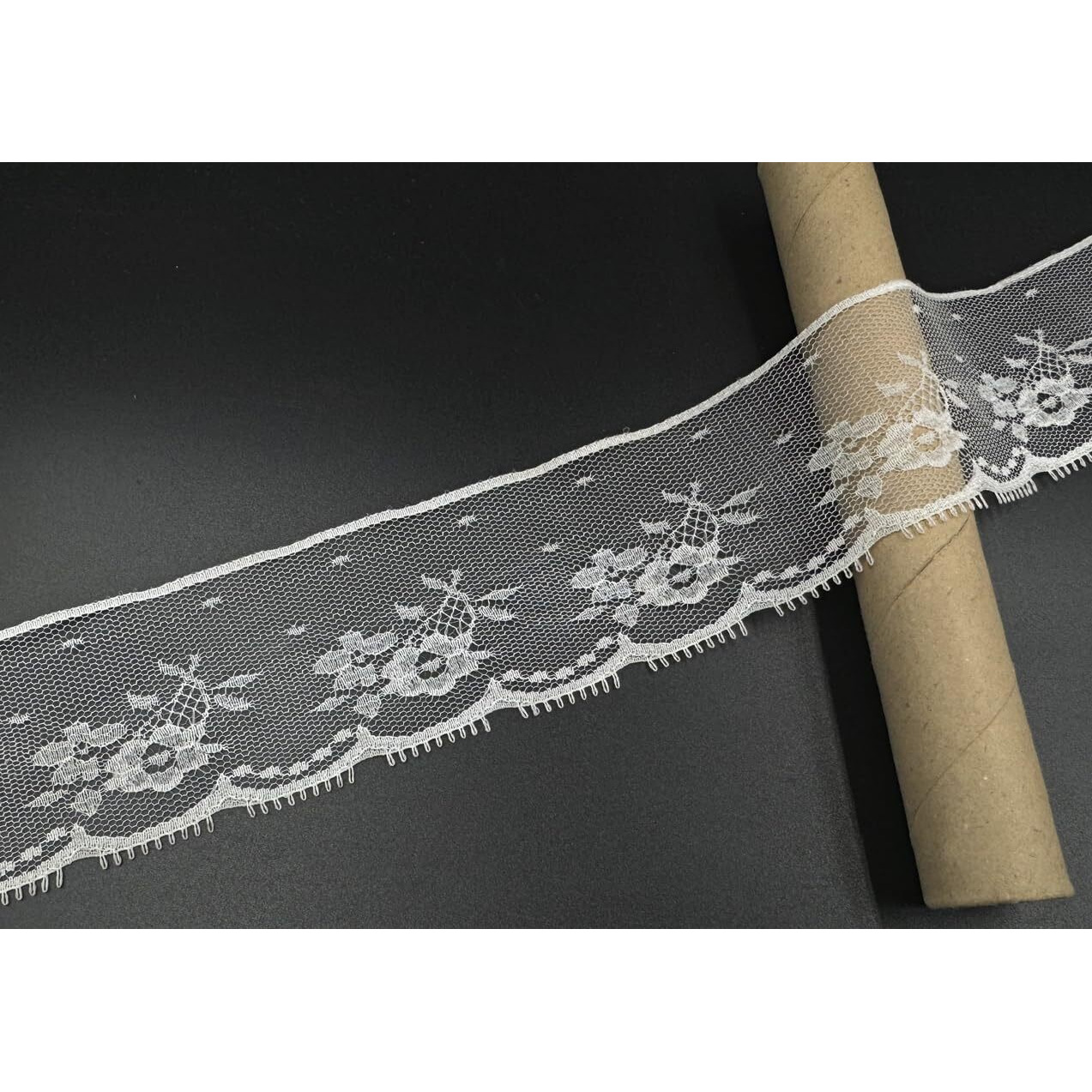 Orient Lace Craft White Nylon Lace And Border Material Lace Trim For Sewing, Bridal Dress, Suits, Diy Projects, Clothing/Accessories - 10 Meters, Width  5 Cm