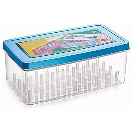 Libah Thread And Needle Box - Big Size 36 Spools Empty Sewing Set Kit Box For Storage Of Needle, Thread, Pins And Accessories For Home And Travel(Multicolor)
