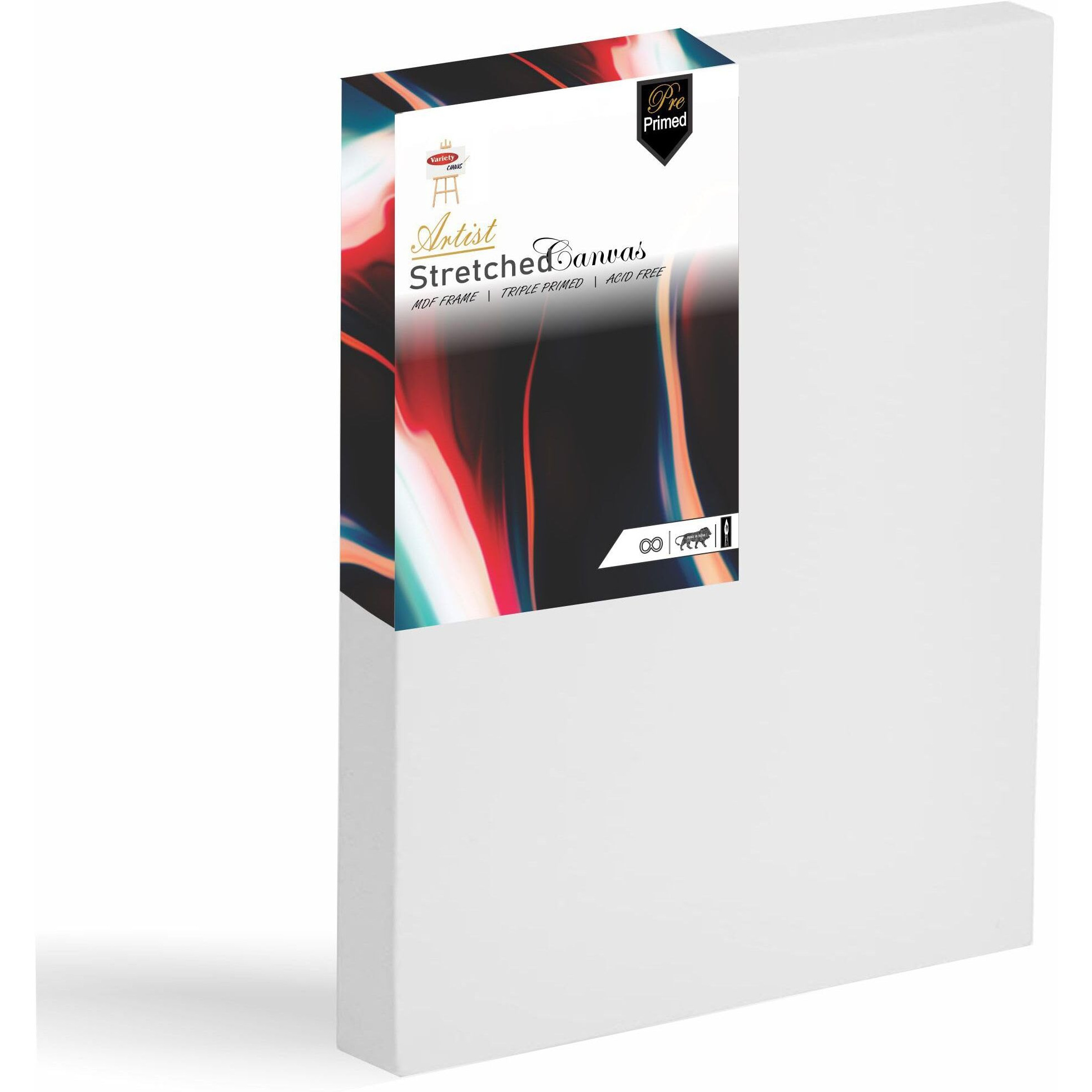 Variety Canvas Pre Stretched Canvases, 10Oz - Pack Of 4 (4 X 4 Inch)