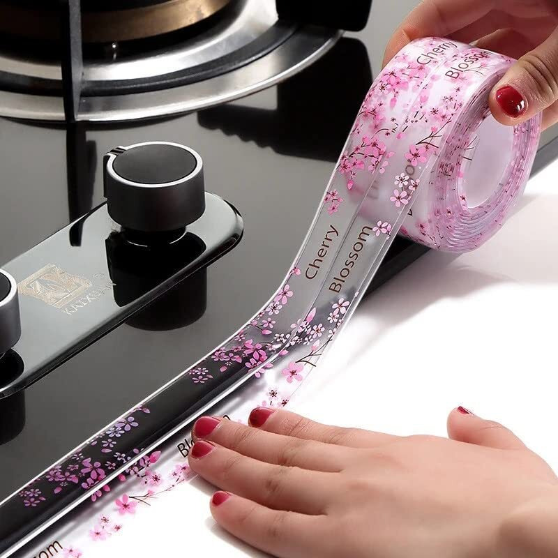 Clematis Transparent Waterproof Caulk Tape, Self-Adhesive Sealing Strip, Gap Sealer For Kitchen Sink, Bathroom, Countertop, And More
