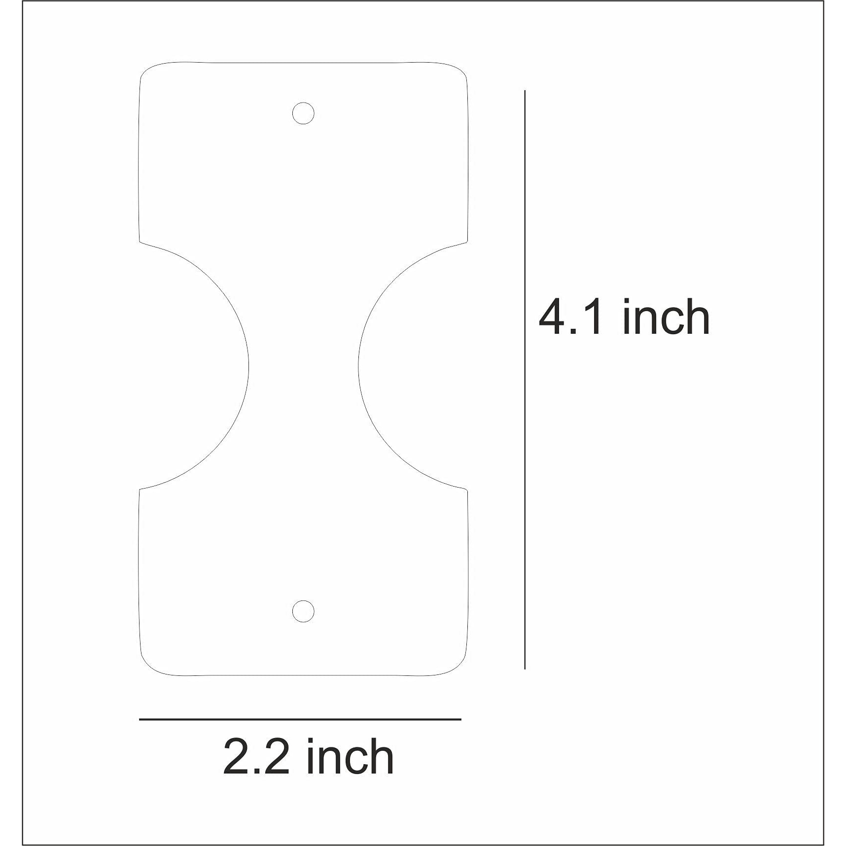 Zenomia Hanging Blank Bracelet Necklace/Earring Folding Display Card In Brown Kraft Paper For Accessories And Jewelry 50Pcs (4.1X2.2 Inch)