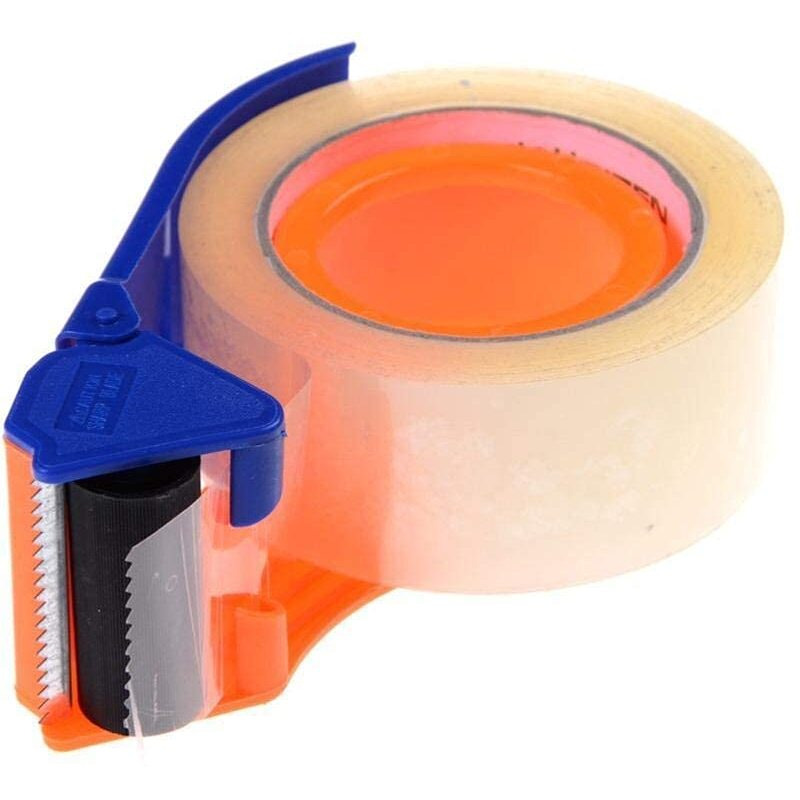Dezzy 2 Inch Plastic Handy Packaging Tape Dispenser, Packaging Tape Cutter Machine, Packaging Boxes Roll Roller Cutter Parcel Cartoon Sealer, Packing Tool (Blue)