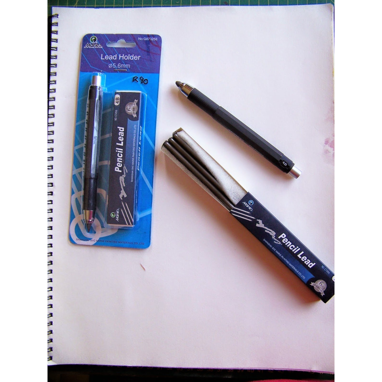 Kabeer Art Mechanical Pencil With Clutch Mechanism For 2B, 4B, 6B, 8B Leads And 6 Lead Refills 4B, 5.6Mm, Ink Blue