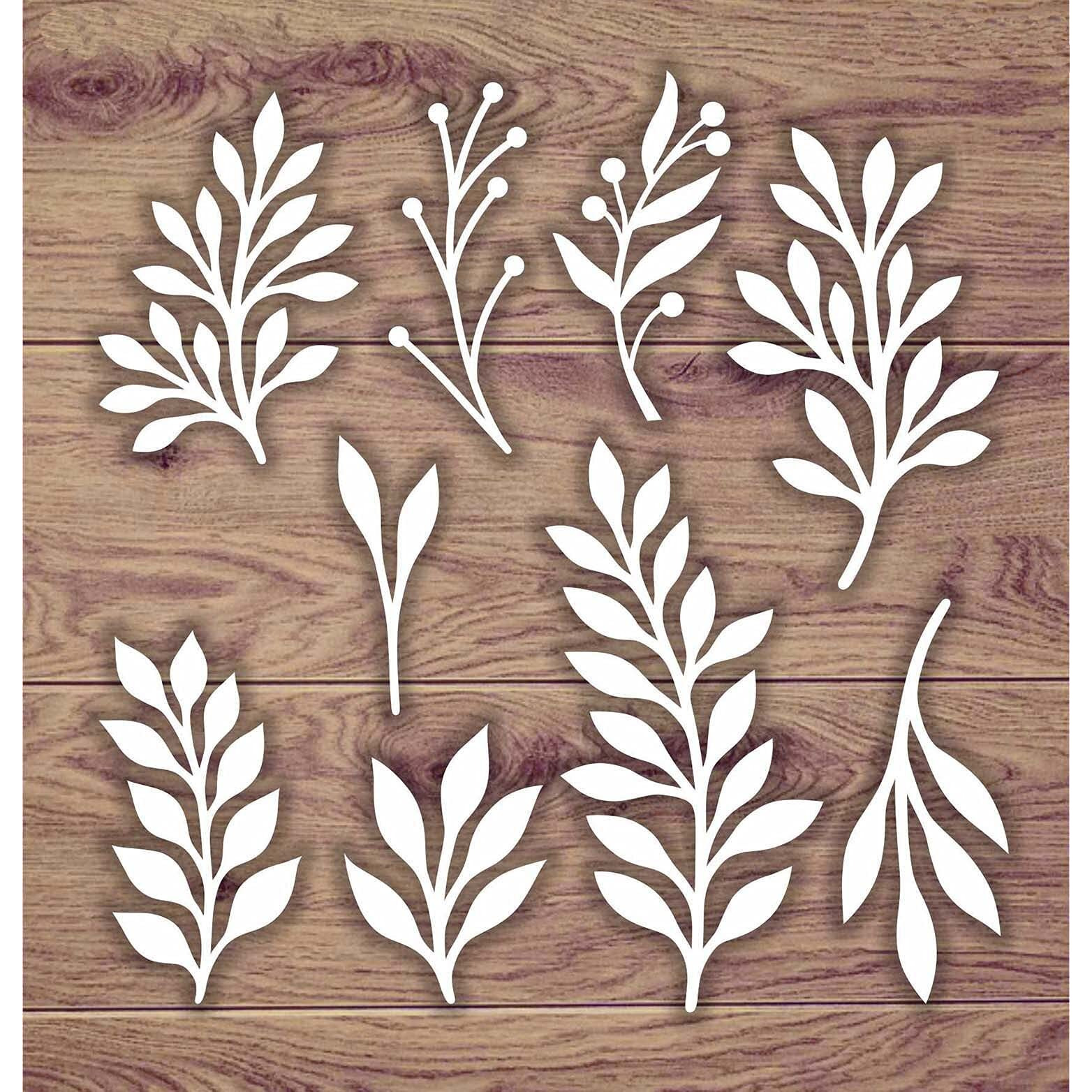 Craftreat Laser Cut Chipboard - Foliage1 5.56&quotX6" | Embellishments For Art And Craft, Invitations, Home Decor, Card Making, Diy Projects, Mixed Media, And Scrapbooking