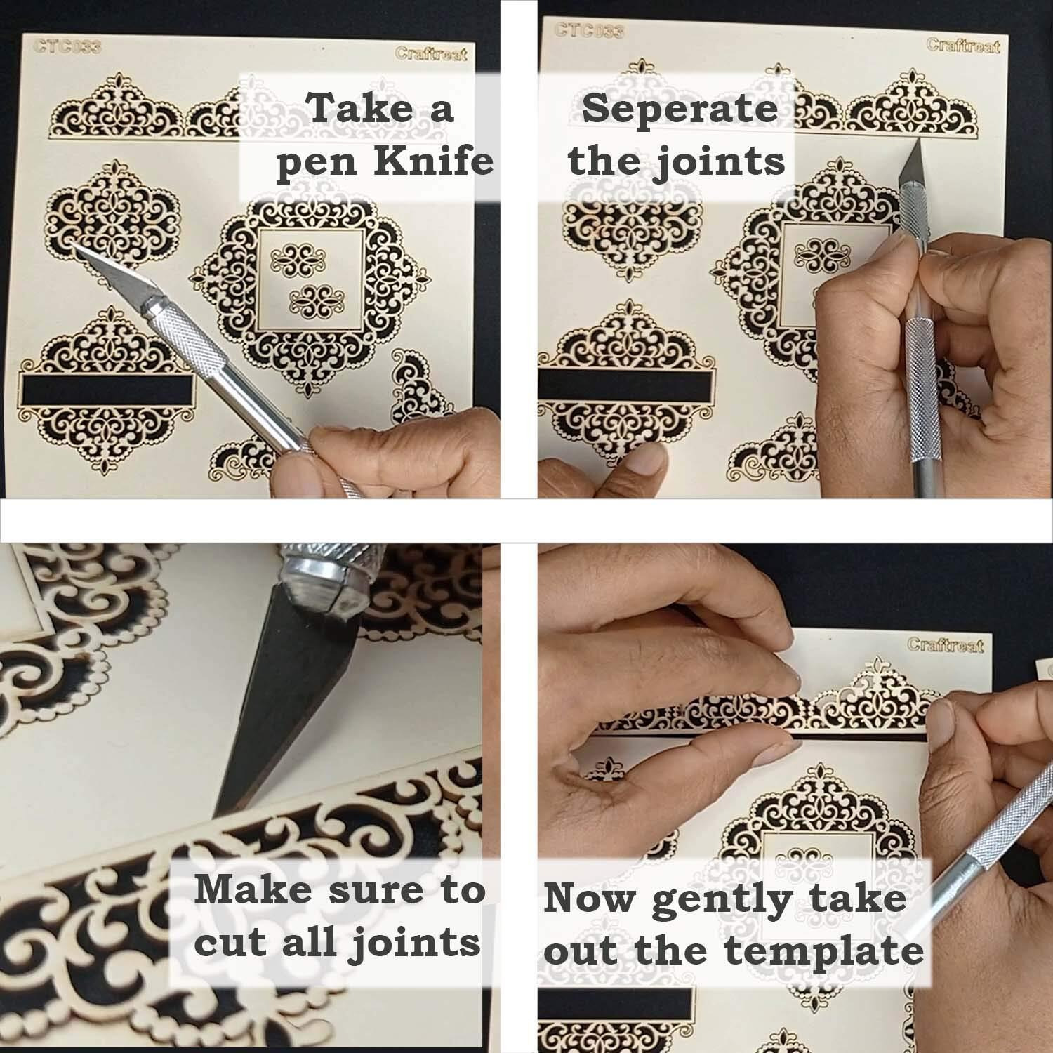 Craftreat Laser Cut Chipboard - Foliage1 5.56&quotX6" | Embellishments For Art And Craft, Invitations, Home Decor, Card Making, Diy Projects, Mixed Media, And Scrapbooking