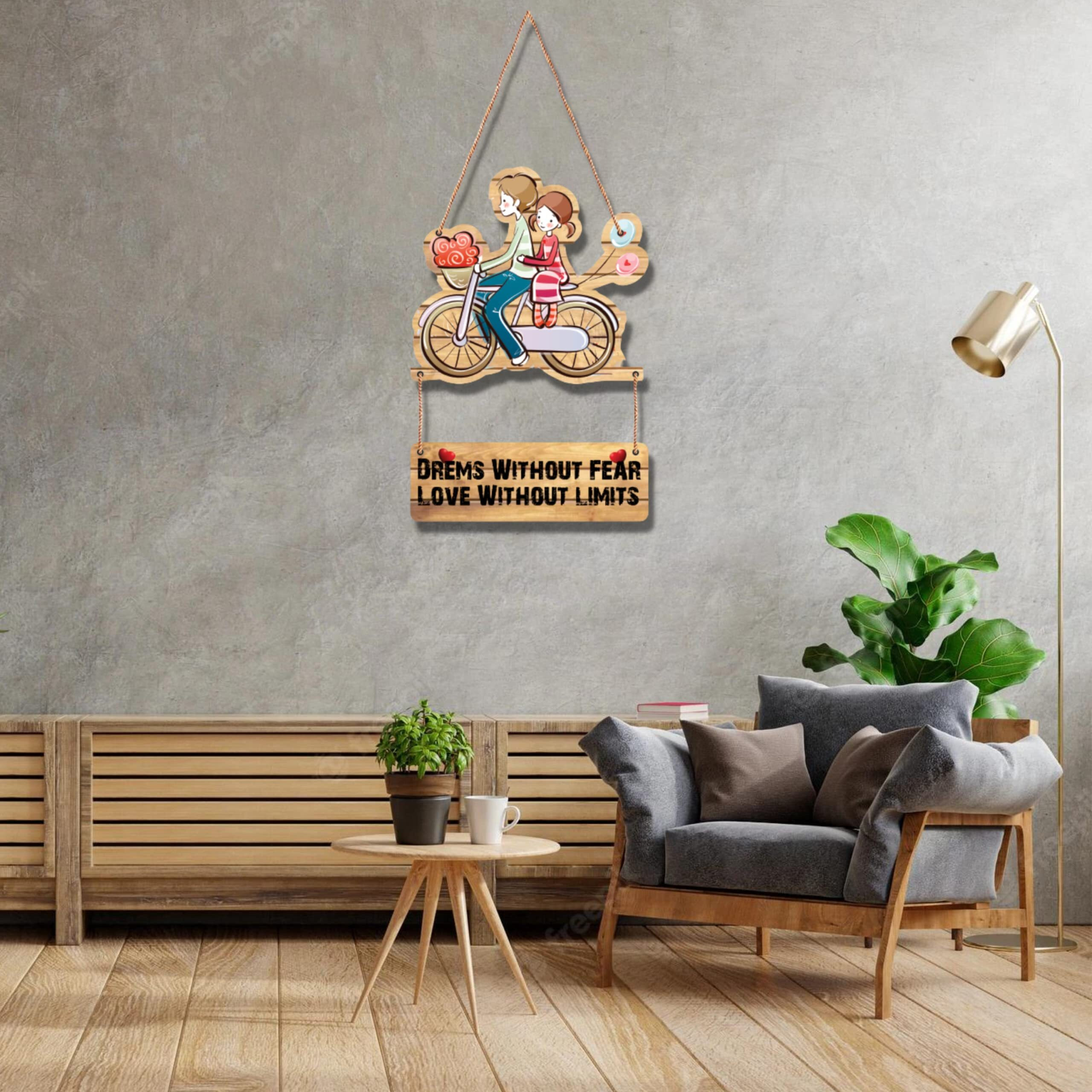 Aps Art Plus Store Couple Wall Decorative Hanging, Love Quote Wall Hanging For Room Wall Decor, Wall Hanging For Room, Multicolor