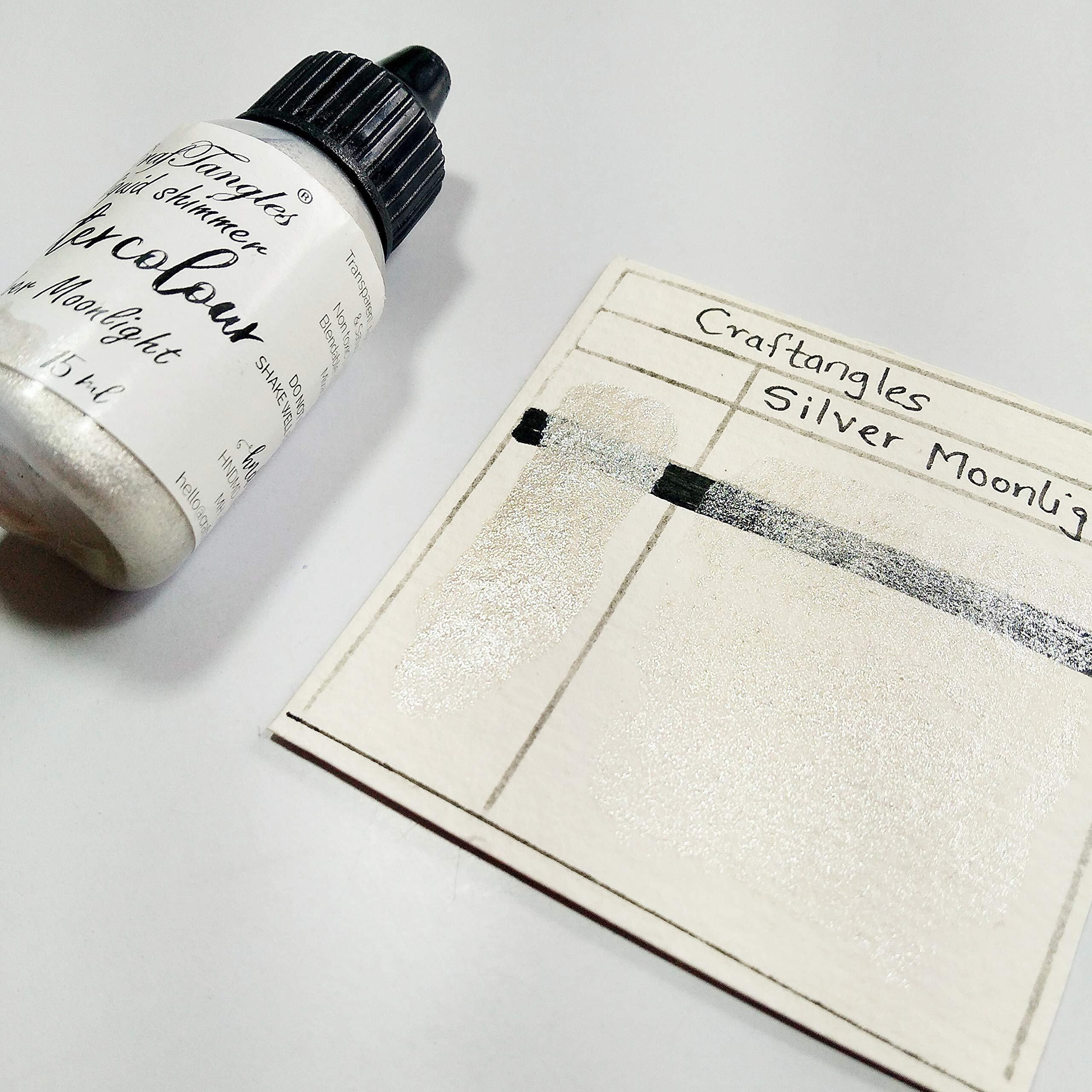 Craftangles Liquid Shimmer Watercolor (15 Ml) - Silver Moonlight