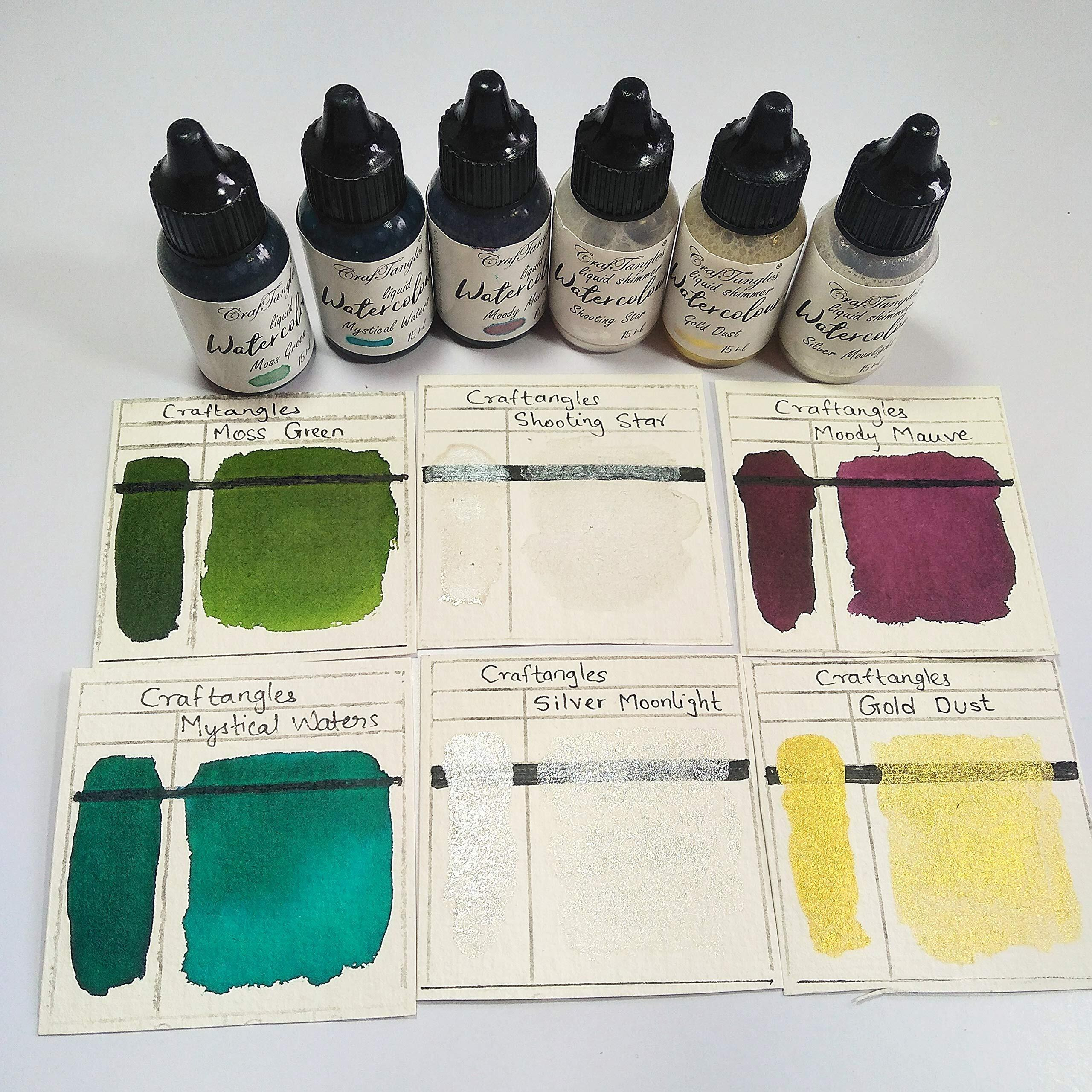 Craftangles Liquid Shimmer Watercolor (15 Ml) - Silver Moonlight
